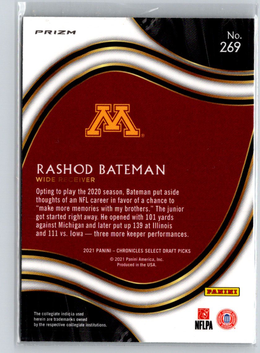 2021 Panini Chronicles Draft Picks #269 Rashod Bateman Green i28