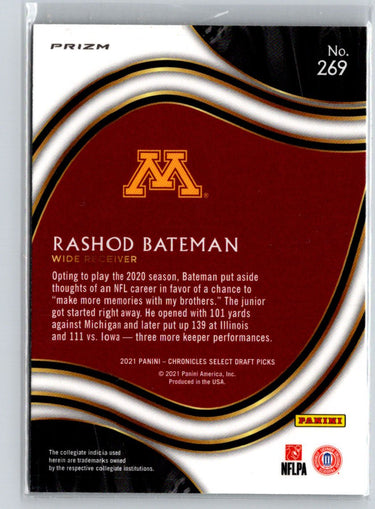 2021 Panini Chronicles Draft Picks #269 Rashod Bateman Green i28