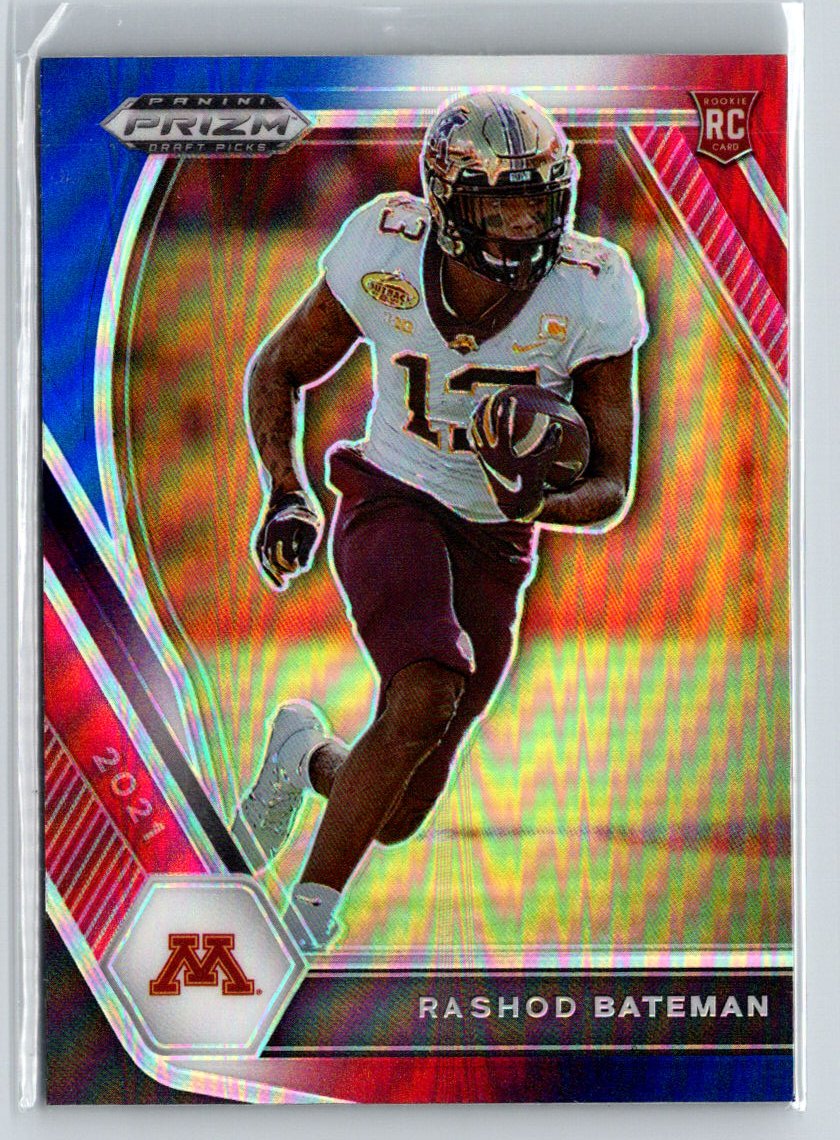 2021 Panini Prizm Draft Picks #116 Rashod Bateman Red White and Blue i28