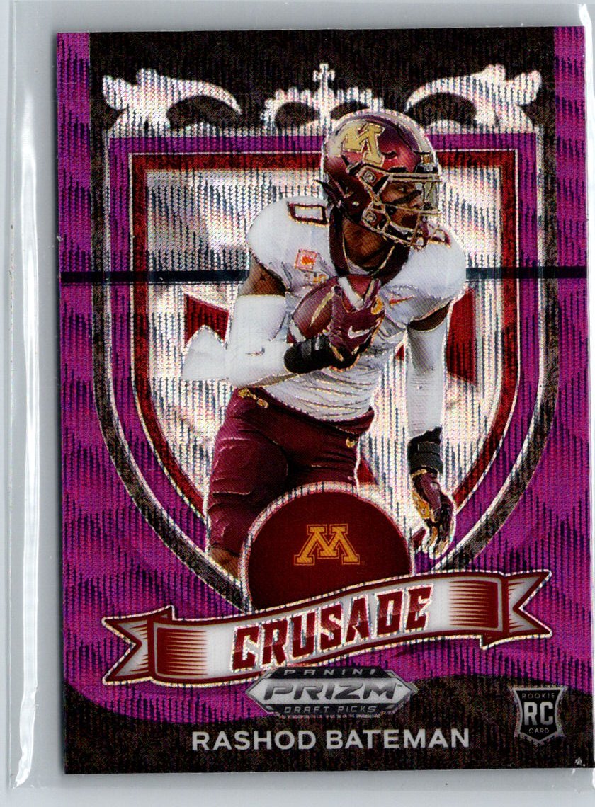 2021 Panini Prizm Draft Picks Collegiate #166 Rashod Bateman Purple Wave i28