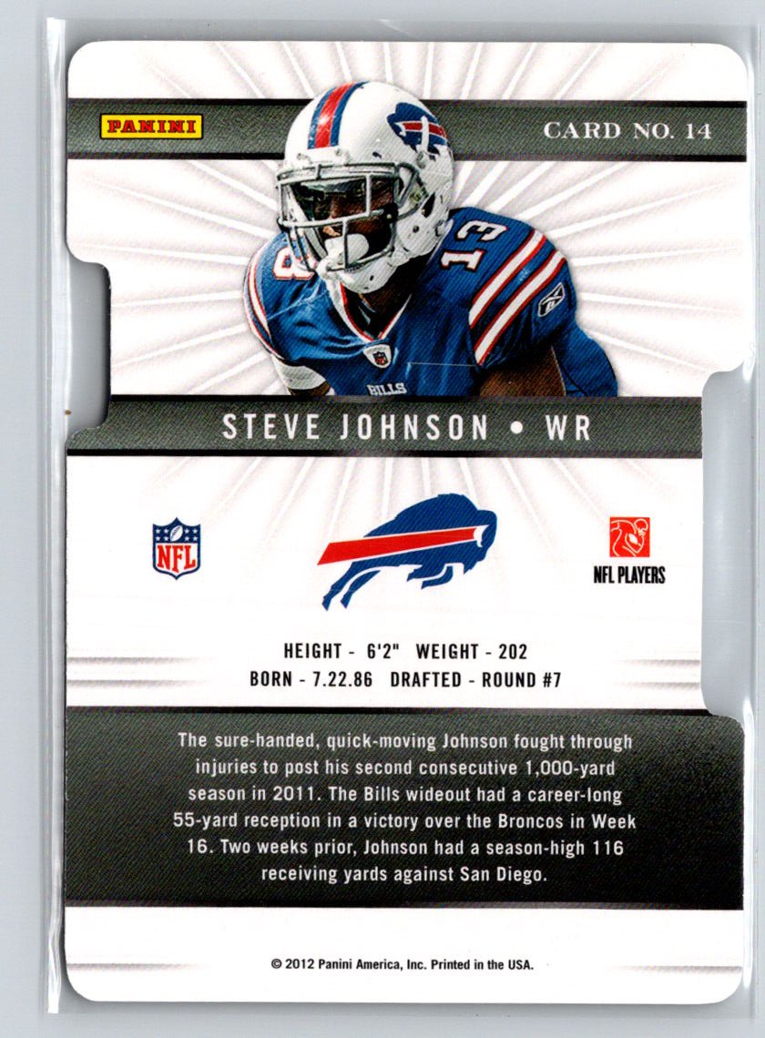 2013 Panini Elite #14 Steve Johnson Status Die Cut #/13 i28