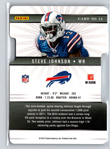 2013 Panini Elite #14 Steve Johnson Status Die Cut #/13 i28