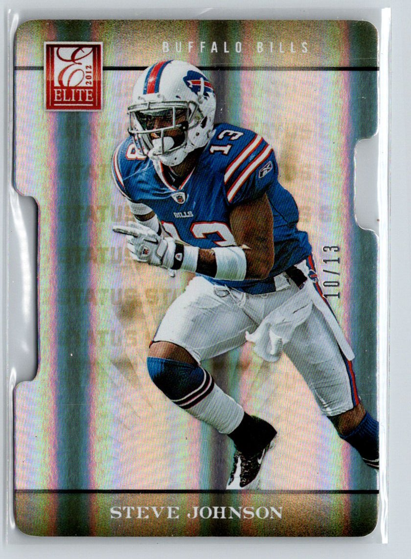 2013 Panini Elite #14 Steve Johnson Status Die Cut #/13 i28