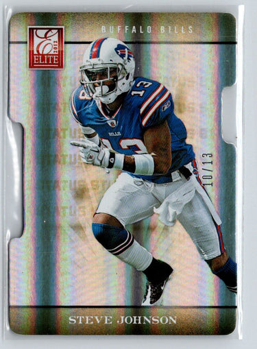 2013 Panini Elite #14 Steve Johnson Status Die Cut #/13 i28