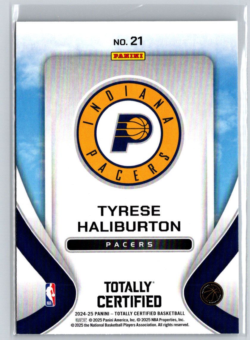 2024-25 Panini Totally Certified #21 Tyrese Haliburton Franchise Foundations i29