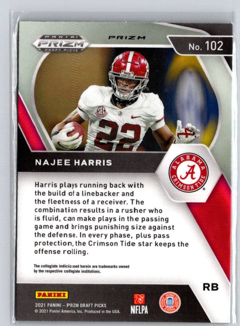 2021 Panini Prizm Draft Picks Collegiate #102 Najee Harris Green Wave i29