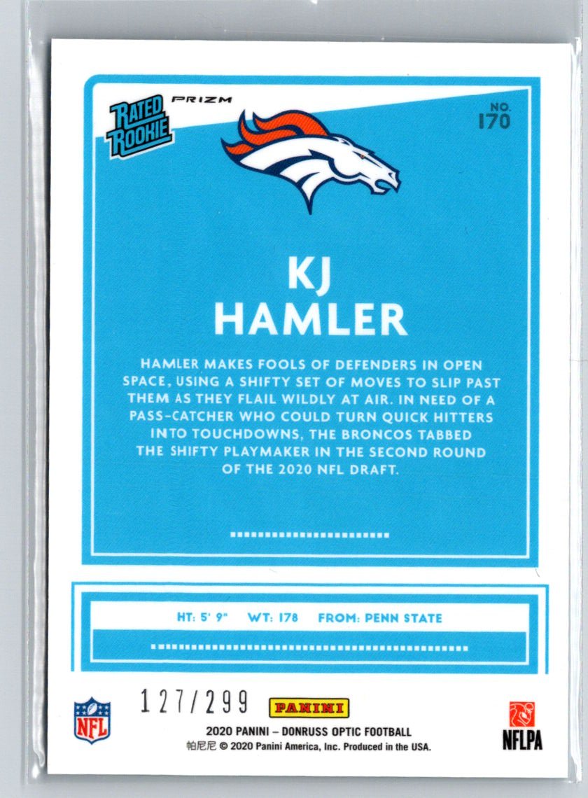 2020 Donruss Optic #170 KJ Hamler Aqua #/299 i30