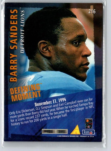 1995 Pinnacle Club Collection #216 Barry Sanders i31