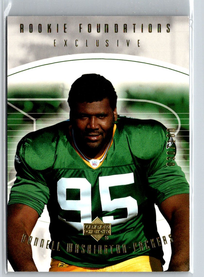 2004 Upper Deck Foundations #238 Donnell Washington Exclusive Gold #/100 i31