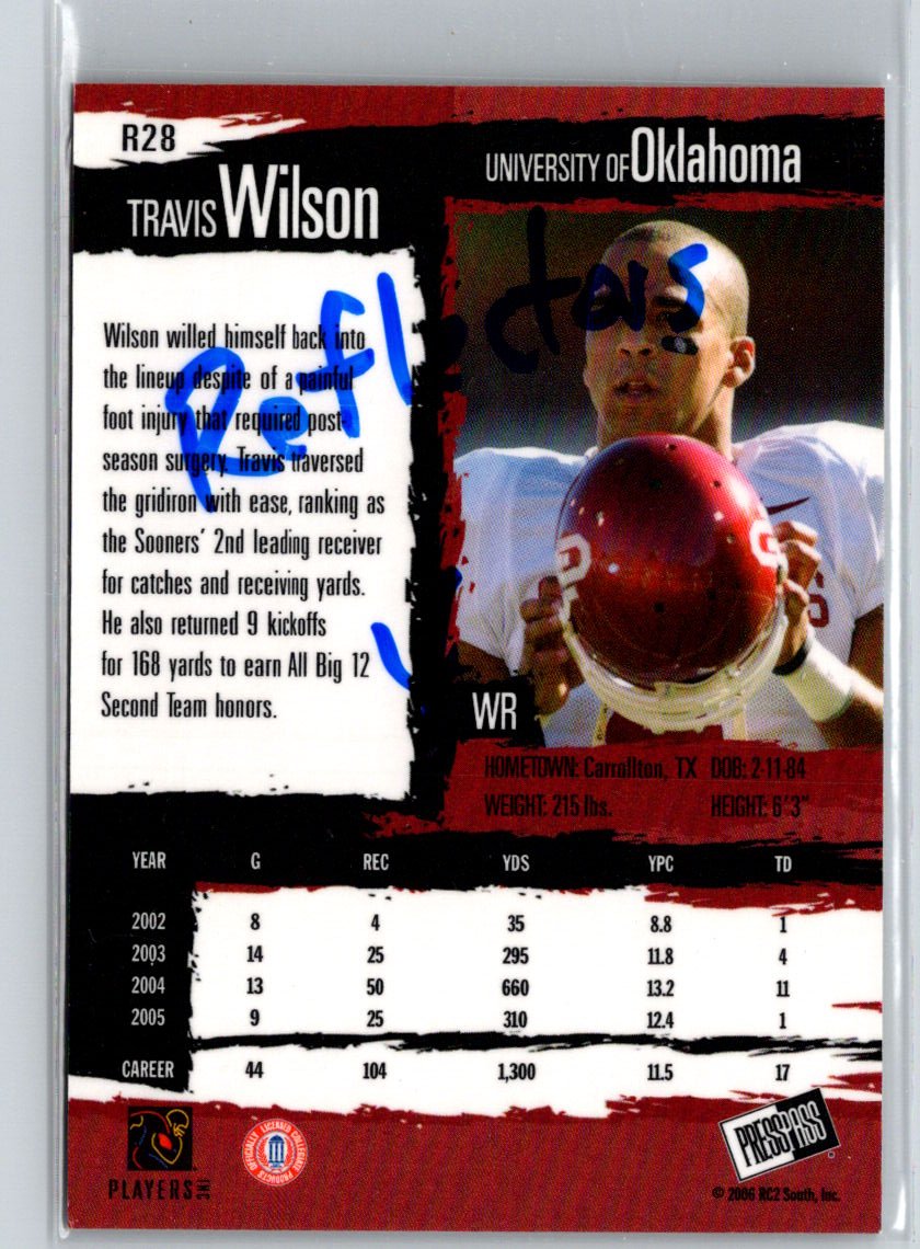 2006 Press Pass #R28 Travis Wilson Reflectors #/500 i31