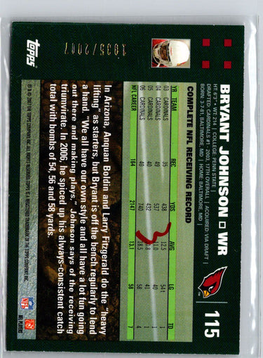2007 Topps #115 Bryant Johnson Copper #/2007 i31