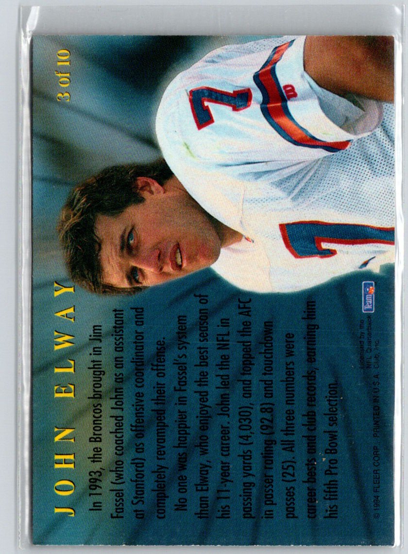 1994 Fleer #3 John Elway League Leaders i32