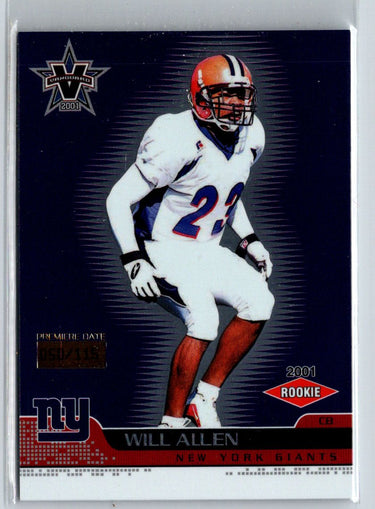 2001 Pacific Vanguard #129 Will Allen Premiere Date #/115 i32