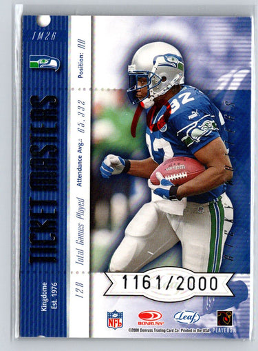 2000 Rookies Stars #TM26 Shaun Alexander Ricky Watters Ticket Masters #/2000 i32