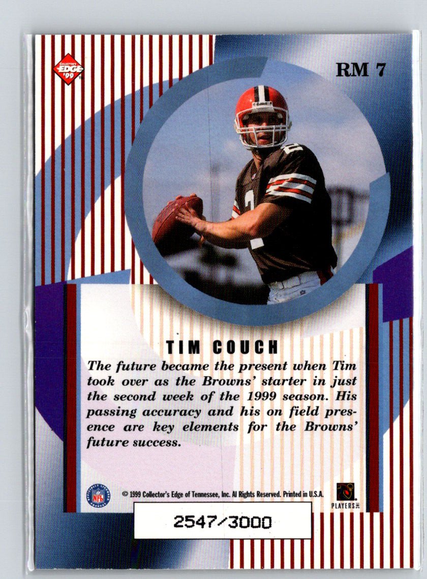 1999 Collector's Edge Masters #RM 7 Tim Couch Rookie Masters #/3000 i33