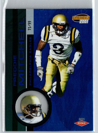 2001 Pacific Invincible #284 Freddie Mitchell Blue #/99 i34