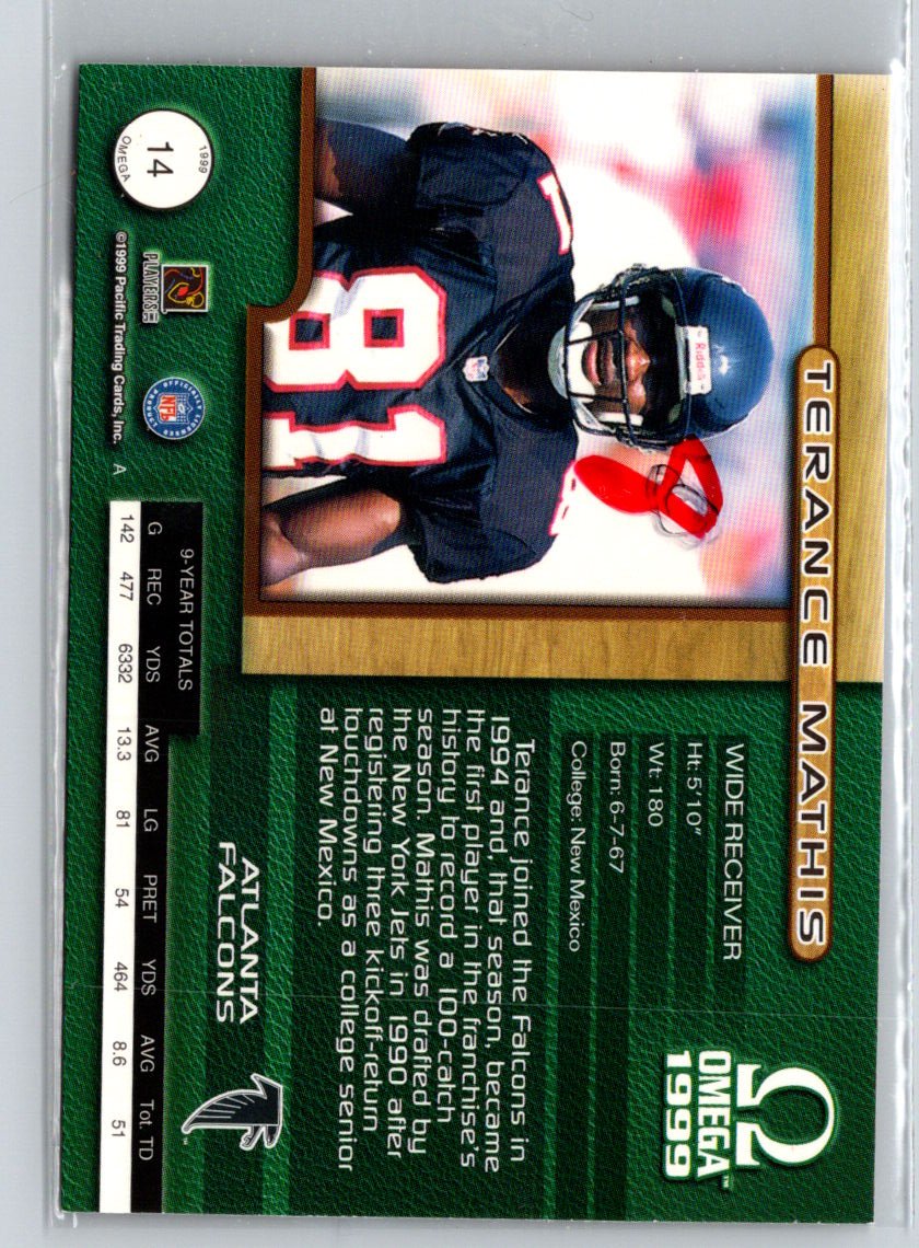 1999 Pacific Omega #14 Terance Mathis Copper #/99 i34