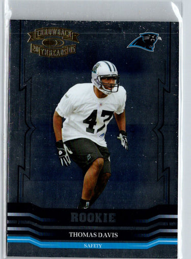 2005 Donruss Throwback Threads #154 Thomas Davis Retail Foil Rookies #/999 i34
