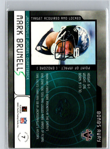 2001 Pacific Vanguard #7 Mark Brunell Bombs Away #/999 i34