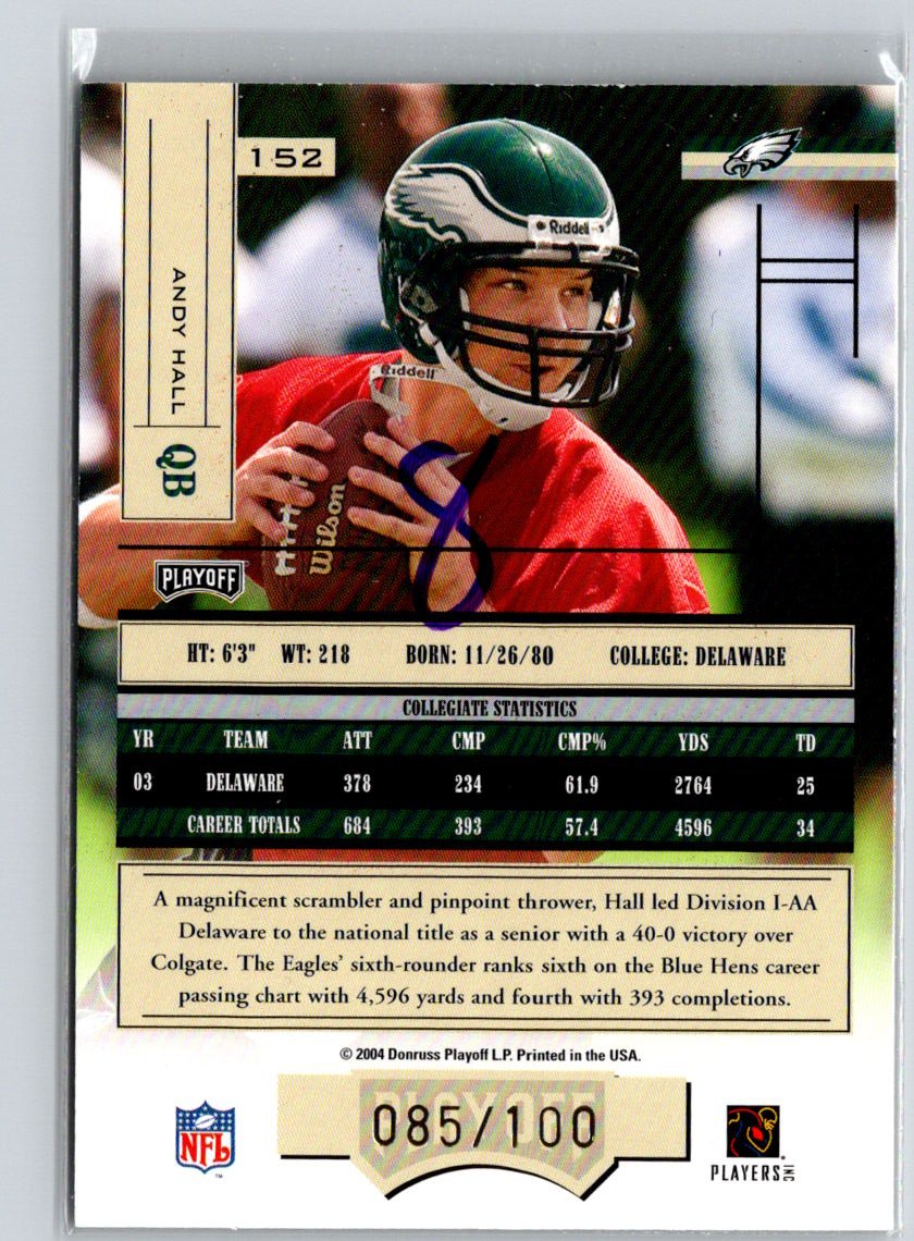 2004 Playoff Absolute Memorabilia #152 Andy Hall Spectrum #/100 i35