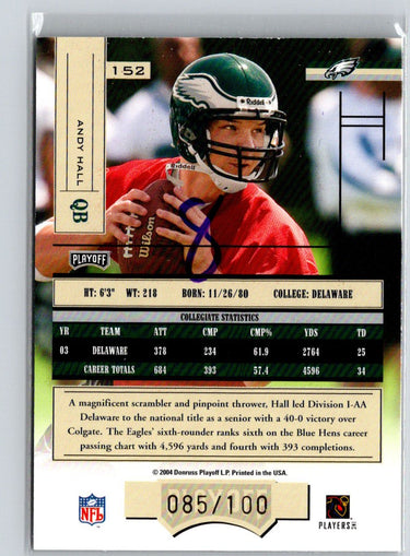 2004 Playoff Absolute Memorabilia #152 Andy Hall Spectrum #/100 i35