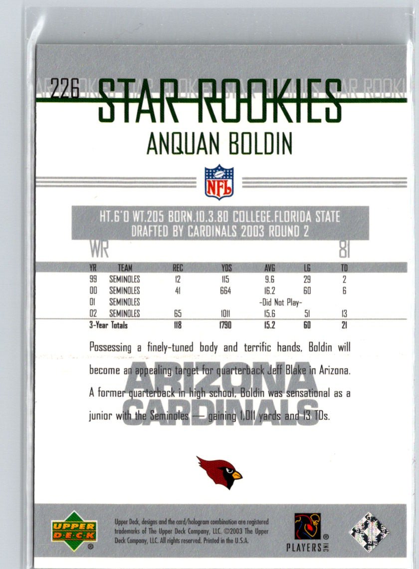 2003 Upper Deck #226 Anquan Boldin i35