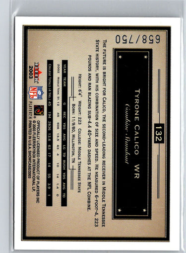 2003 Fleer Showcase #132 Tyrone Calico #/750 i36