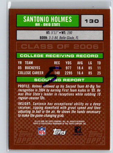 2006 Topps Draft Picks & Prospects #130 Santonio Holmes i37