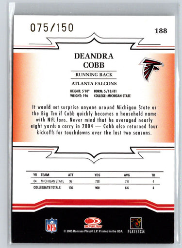 2005 Donruss Throwback Threads #188 Deandra Cobb Bronze Holofoil #/150 i37