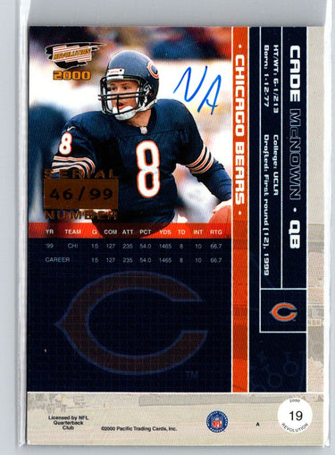 2000 Pacific Revolution #19 Cade McNown Red #/99 i37
