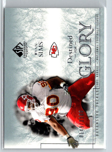 2002 SP Legendary Cuts #201 Ryan Sims #/1100 i38