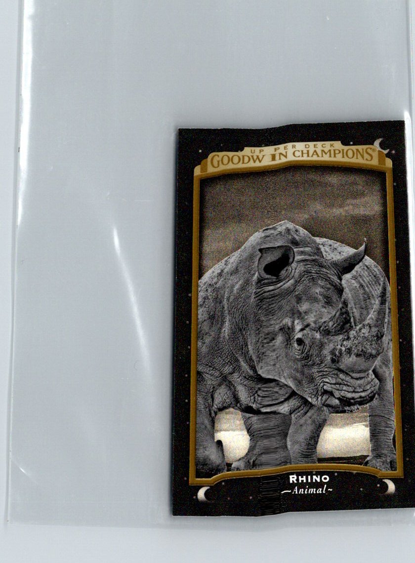 2017 Upper Deck Goodwin Champions #116 Rhino Black Metal Magician Minis #/17 i39