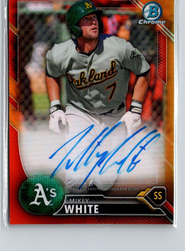 2016 Bowman Chrome #CPA-MW Mikey White Autographs Orange Refractor #/25 i39