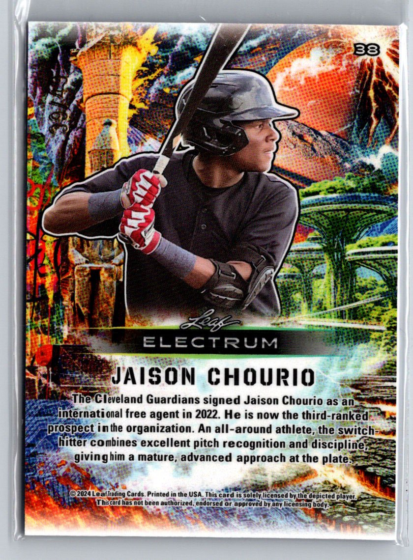 2024 Leaf Electrum #38 Jaison Chourio Purple #/49 i39