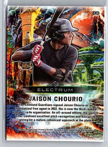 2024 Leaf Electrum #38 Jaison Chourio Purple #/49 i39
