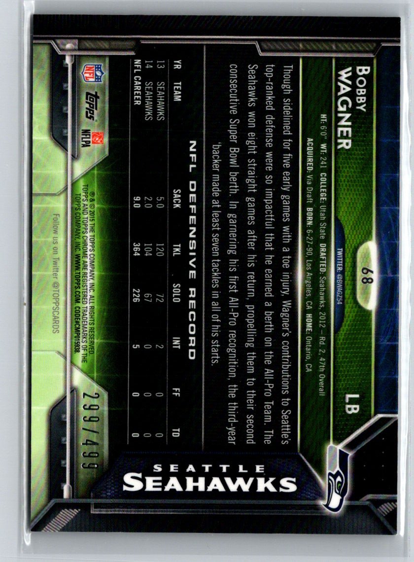 2015 Topps Chrome #68 Bobby Wagner Camo Refractor #/499 i40