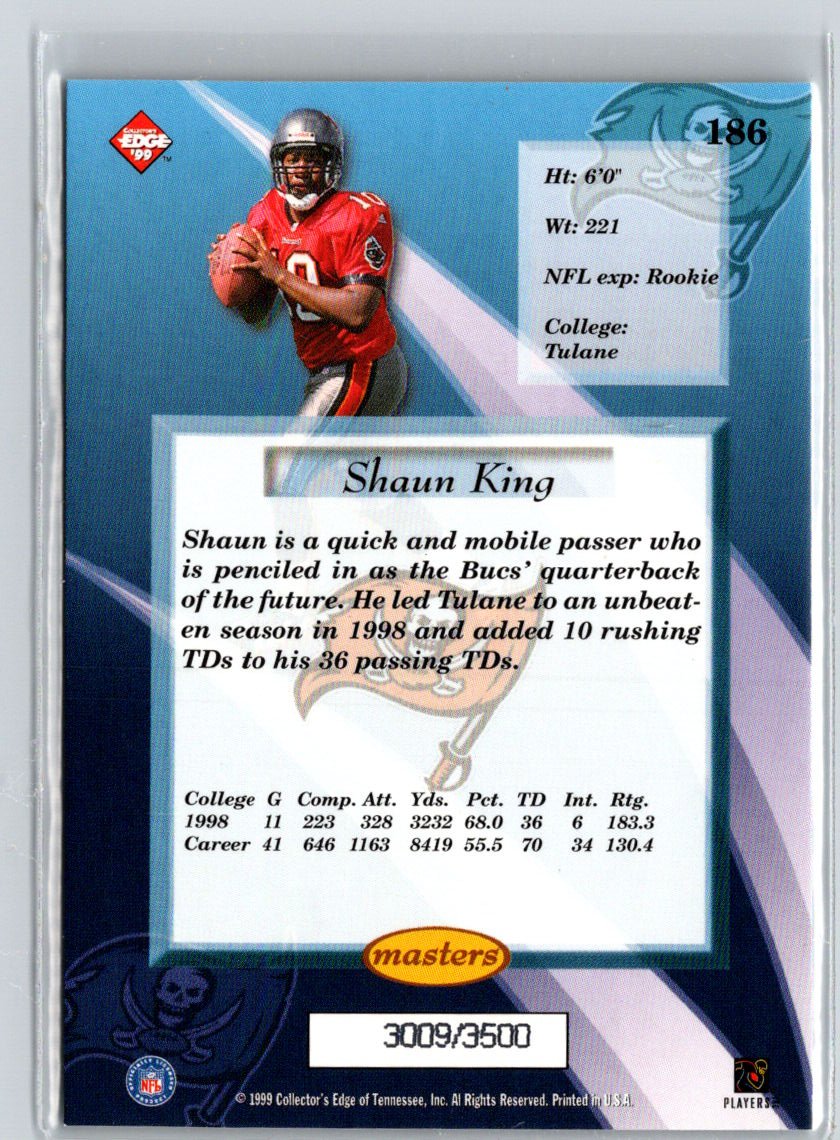 1999 Collector's Edge Masters #186 Shaun King HoloSilver #/3500 i41