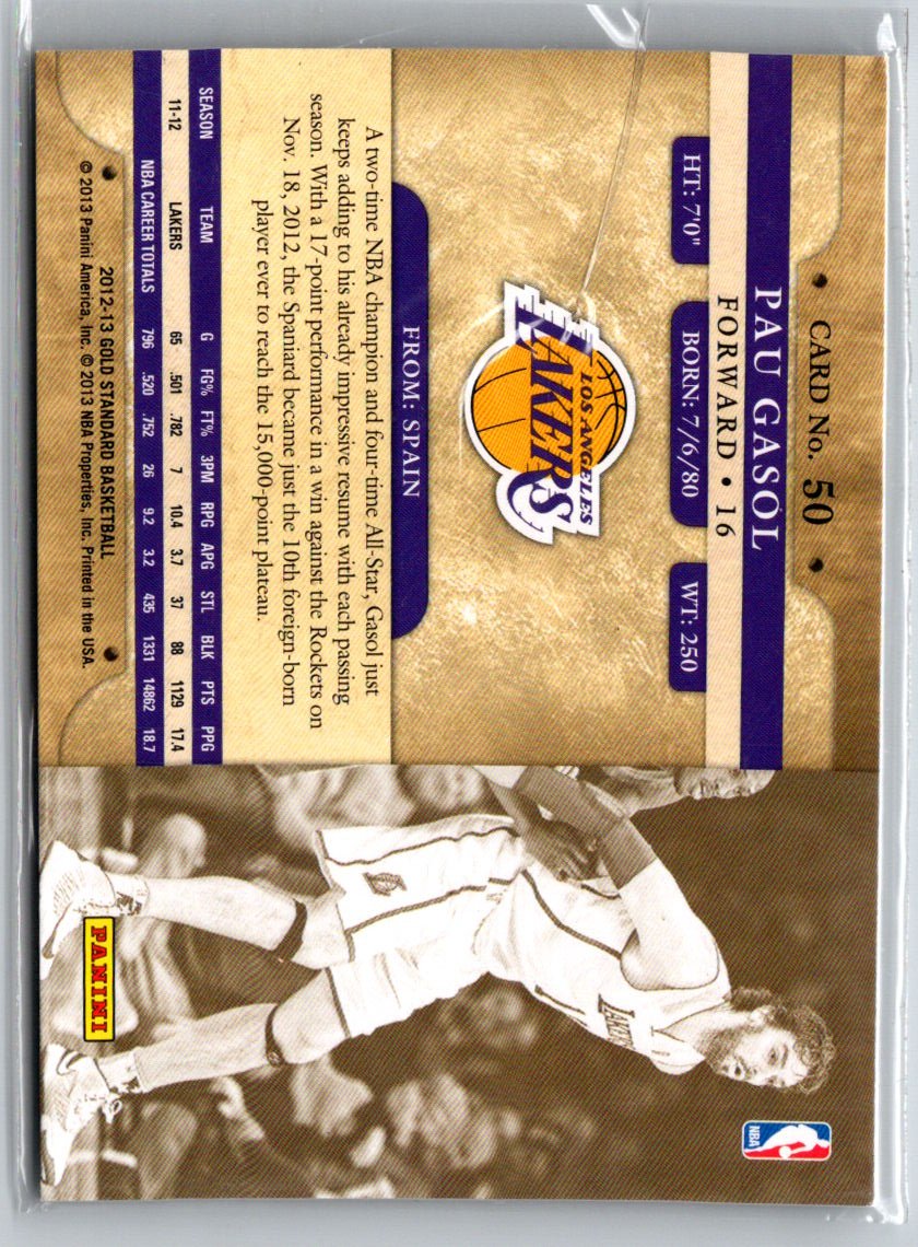 2012-13 Panini Gold Standard #50 Pau Gasol #/349 i40