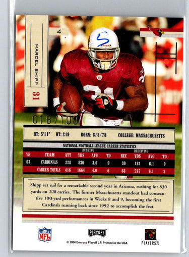 2004 Playoff Absolute Memorabilia #4 Marcel Shipp #/1150 i41