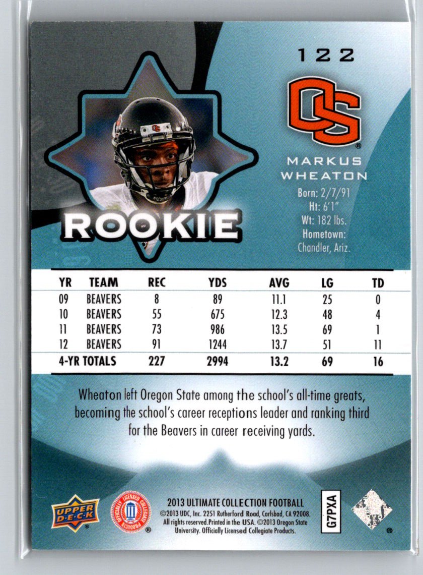 2013 Upper Deck Ultimate Collection #122 Markus Wheaton #/99 i42