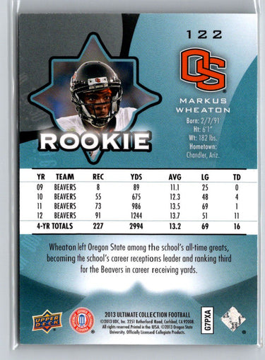 2013 Upper Deck Ultimate Collection #122 Markus Wheaton #/99 i42