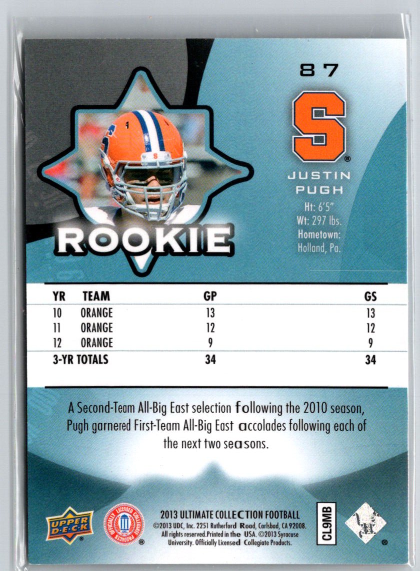 2013 Upper Deck Ultimate Collection #87 Justin Pugh #/99 i42
