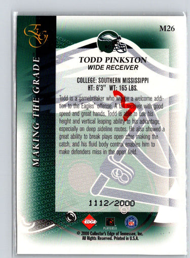 2000 Collector's Edge EG #M26 Todd Pinkston Making the Grade #/2000 i42