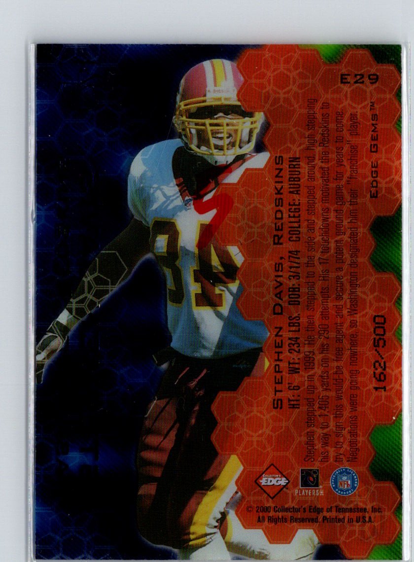 2000 Collector's Edge EG #E29 Stephen Davis Gems #/500 i42