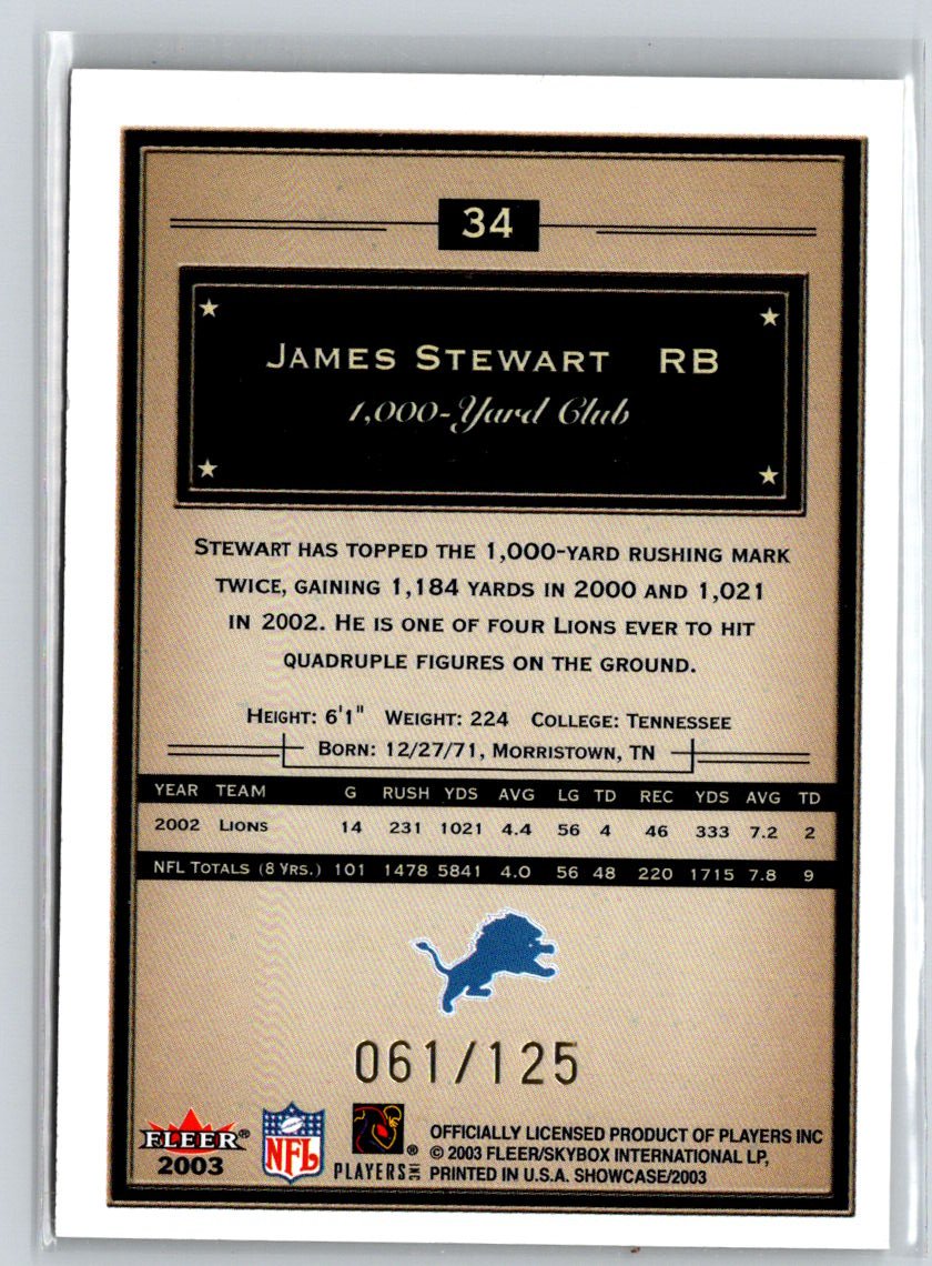 2003 Fleer Showcase #34 James Stewart Legacy #/125 i43