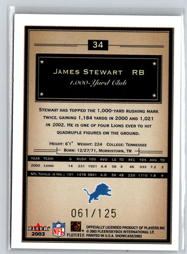2003 Fleer Showcase #34 James Stewart Legacy #/125 i43
