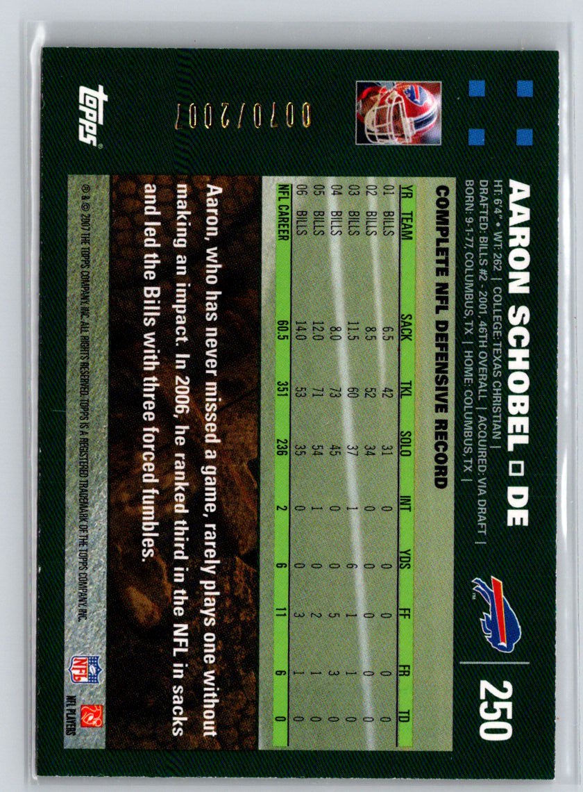 2007 Topps #250 Aaron Schobel Copper #/2007 i43