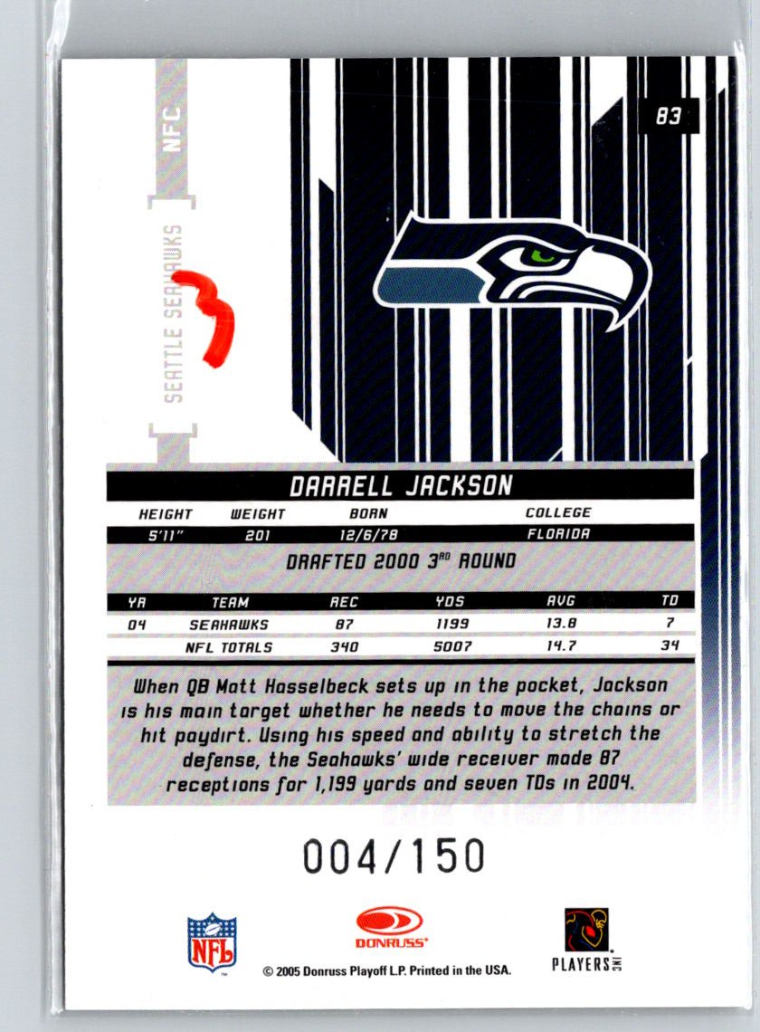2005 Leaf Rookies & Stars Longevity #83 Darrell Jackson Emerald #/150 i44
