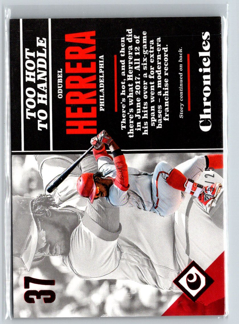 2017 Panini Chronicles #19 Odubel Herrera Red #/25 i45