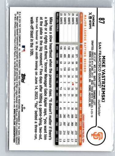 2024 Topps Chrome #87 Mike Yastrzemski Sepia Refractors i45
